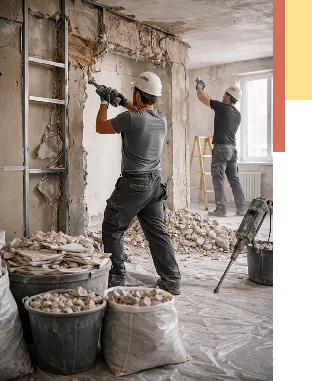 Демонтажные работы в Воткинске от 2797 руб. — услуги и цена под ключ | ОТДЕЛОЧНИК-Втк