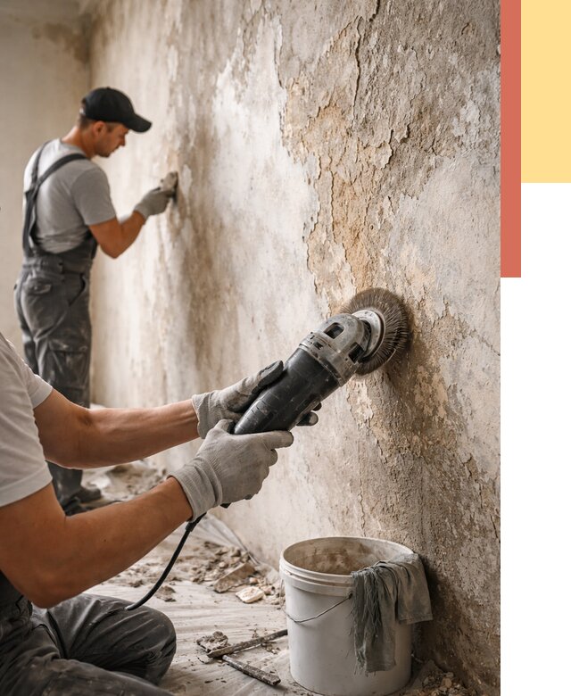 Снятие и удаление краски со стен в Воткинске от 2176 руб. — ОТДЕЛОЧНИК-Втк