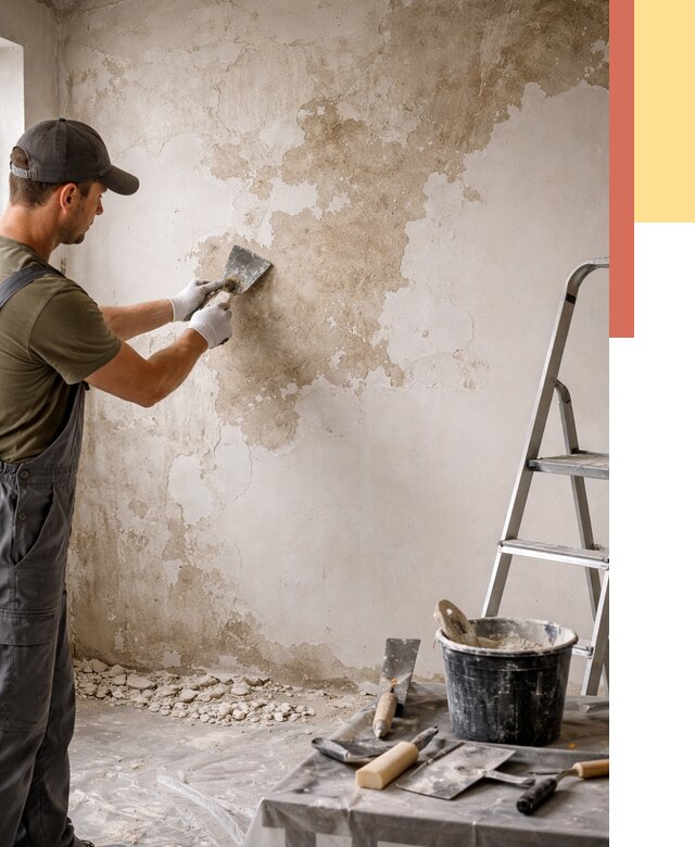 Снятие старой шпаклевки в Воткинске от 1917 руб. — быстро и недорого | ОТДЕЛОЧНИК-Втк