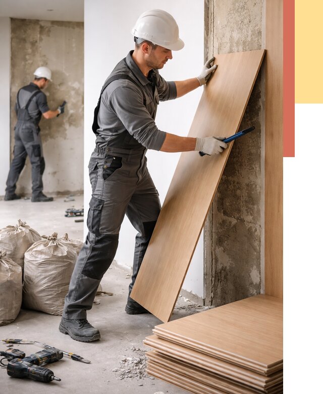 Демонтаж стеновых панелей в Воткинске от 3626 руб. за м² быстро и недорого | ОТДЕЛОЧНИК-Втк