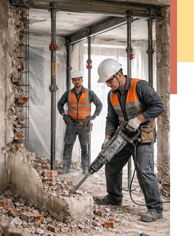 Снос несущих стен в Воткинске от 10619 руб. — демонтаж несущей стены под ключ | ОТДЕЛОЧНИК-Втк