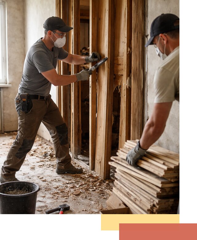 Демонтаж деревянных перегородок в Воткинске быстро и аккуратно