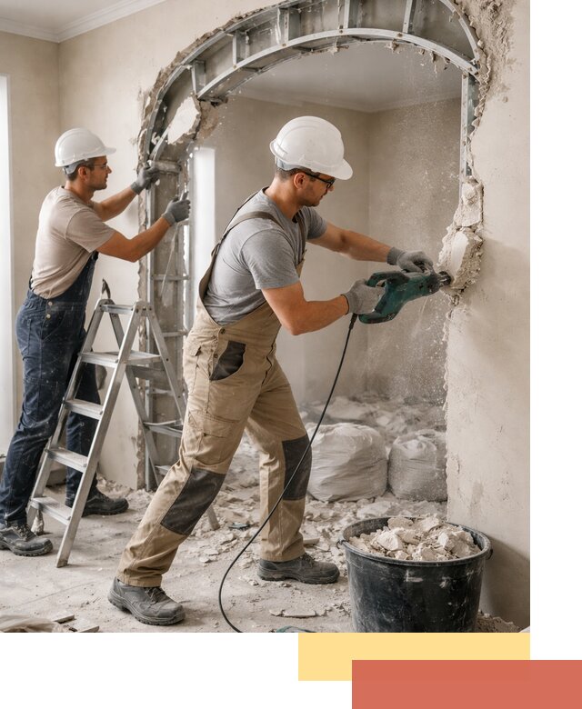 Демонтаж гипсокартонной арки в Воткинске быстро и аккуратно