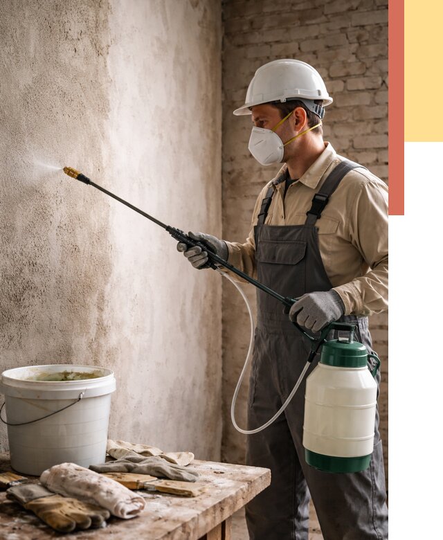 Антисептическая обработка стен в Воткинске от 1243 руб. — быстро и недорого | ОТДЕЛОЧНИК-Втк