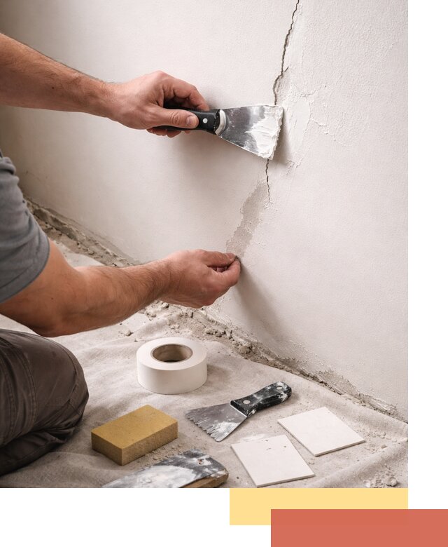 Заделка трещин и сколов в стенах и потолках в Воткинске