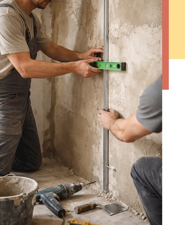 Установка штукатурных маяков в Воткинске от 7252 руб. — быстро и недорого | ОТДЕЛОЧНИК-Втк