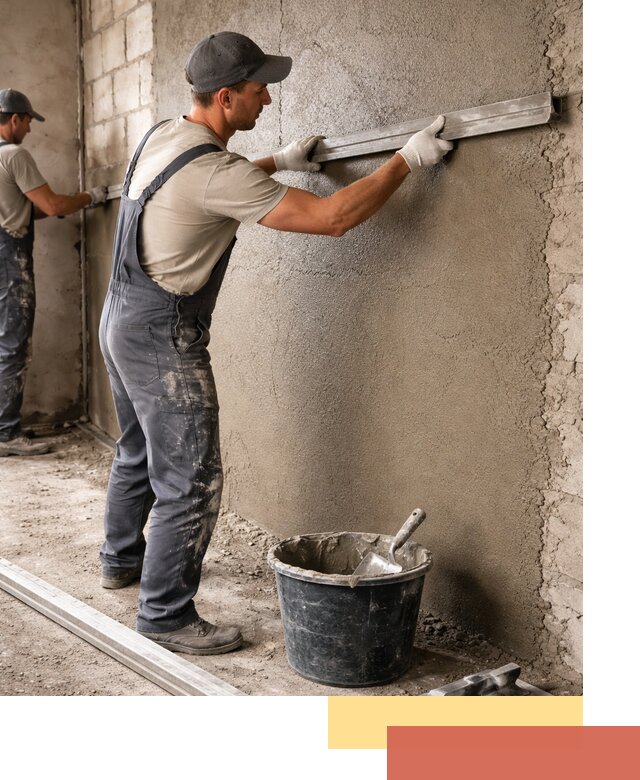 Штукатурка стен цементно-песчаная в Воткинске профессионально