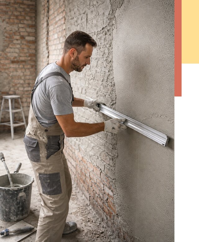 Штукатурка кирпичных стен в Воткинске от 4662 руб/м2 — быстро и недорого | ОТДЕЛОЧНИК-Втк