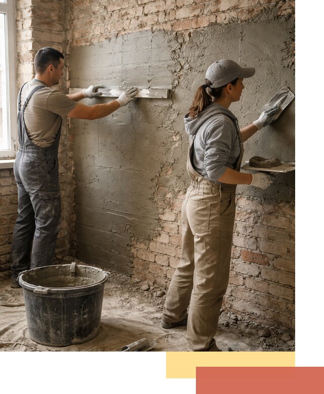 Штукатурка кирпичных стен в Воткинске — качественно и надежно