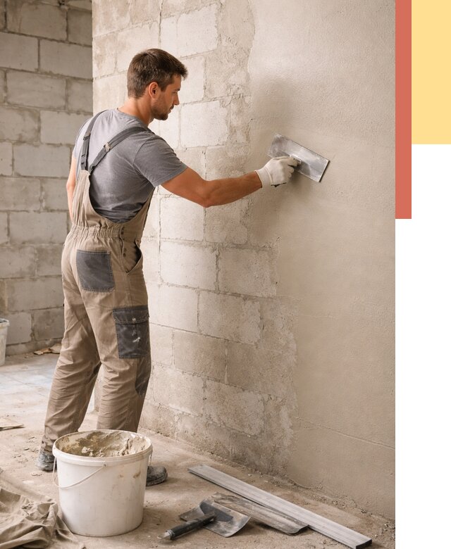 Штукатурка стен из газобетона в Воткинске от 2176 руб./м2 — быстро и недорого | ОТДЕЛОЧНИК-Втк