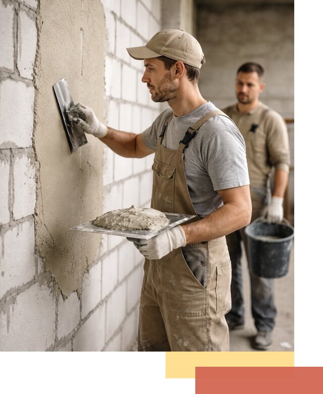 Штукатурка стен из газобетона в Воткинске под ключ