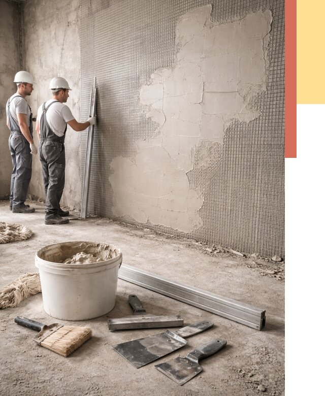 Штукатурка стен по сетке в Воткинске от 5698 руб./м2 — быстро и недорого | ОТДЕЛОЧНИК-Втк