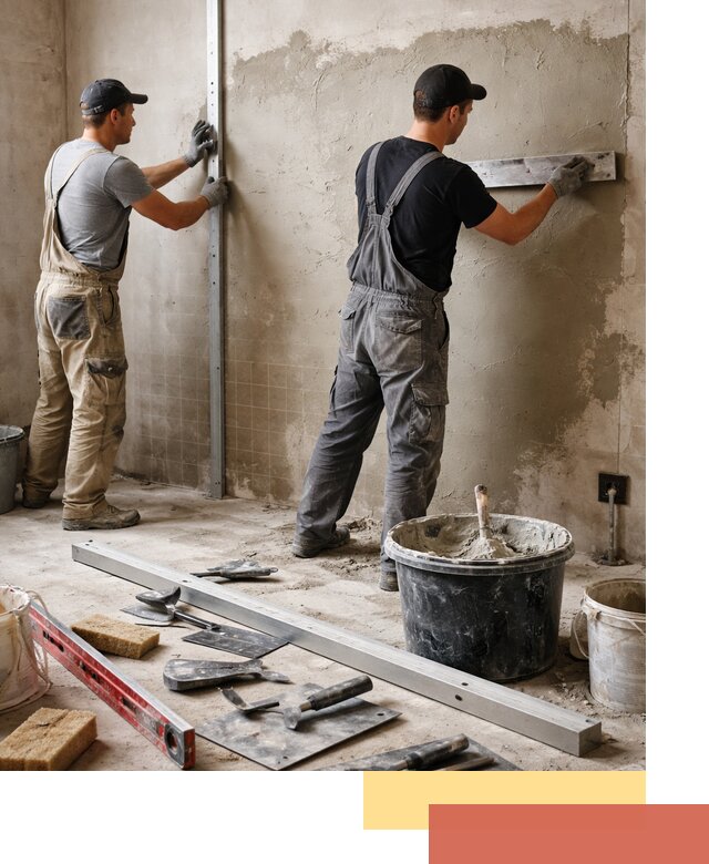 Профессиональная штукатурка стен под плитку в Воткинске