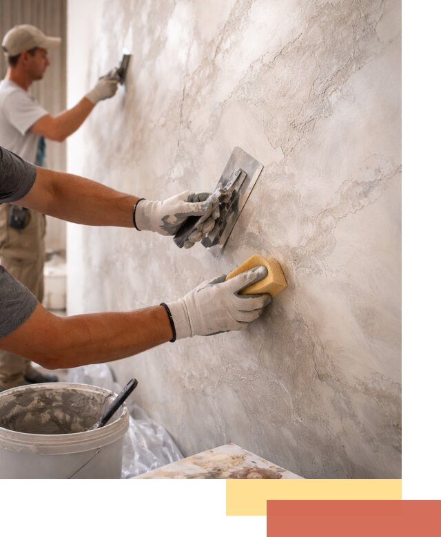 Декоративная штукатурка под мрамор в Воткинске для стен и потолков