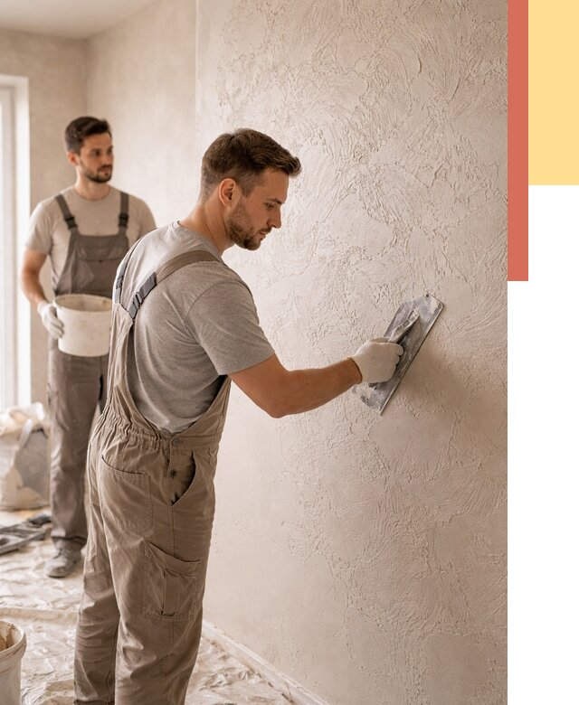 Фактурная штукатурка стен в Воткинске от 4351 руб./м² — заказать под ключ | ОТДЕЛОЧНИК-Втк