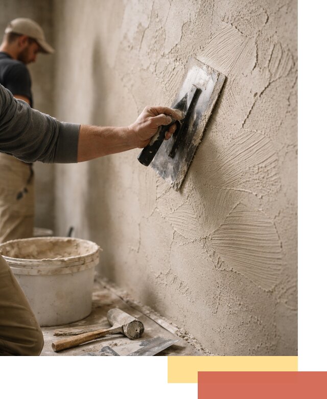 Фактурная штукатурка стен в Воткинске — монтаж, отделка, реставрация