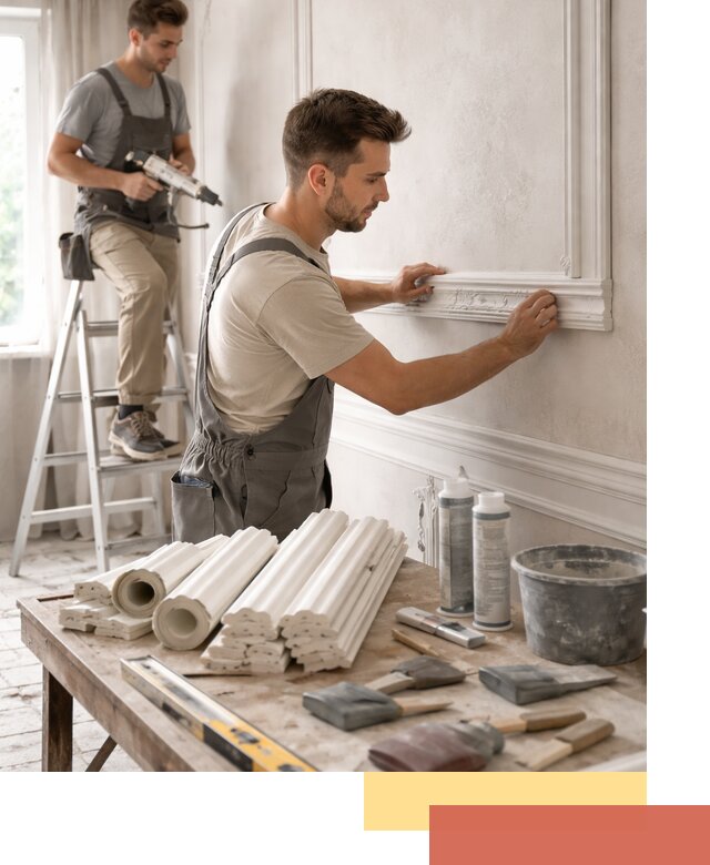 Монтаж лепнины на стены в Воткинске профессионально и качественно