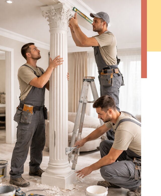 Установка декоративных колонн в Воткинске от 12432 руб. под ключ | ОТДЕЛОЧНИК-Втк