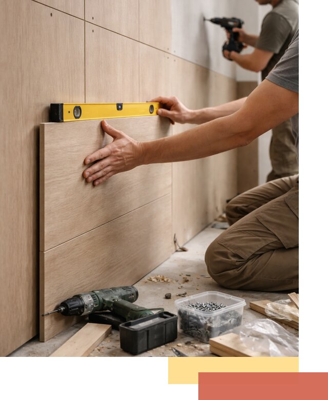 Профессиональный монтаж МДФ панелей на стены в Воткинске