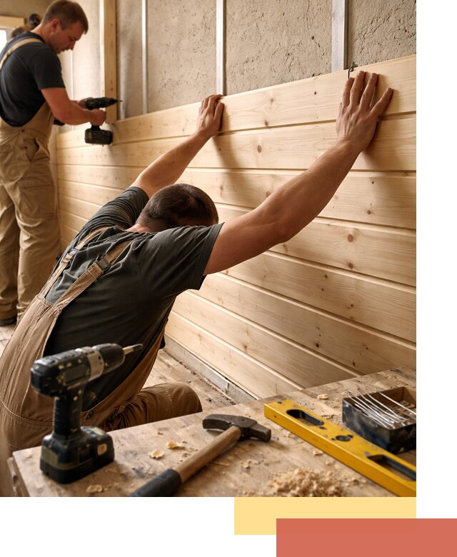 Монтаж деревянной вагонки на стены в Воткинске быстро и качественно