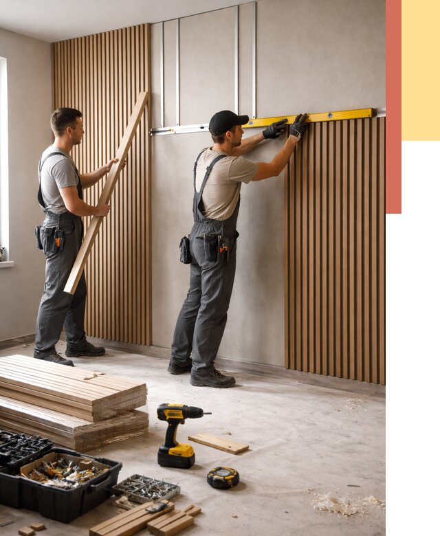 Монтаж реечных панелей на стены в Воткинске от 1243 руб. — быстро и недорого | ОТДЕЛОЧНИК-Втк