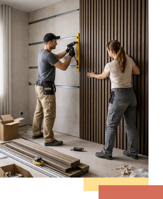 Монтаж реечных панелей на стены в Воткинске