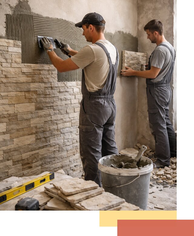 Монтаж искусственного камня в Воткинске — облицовка стен и фасадов