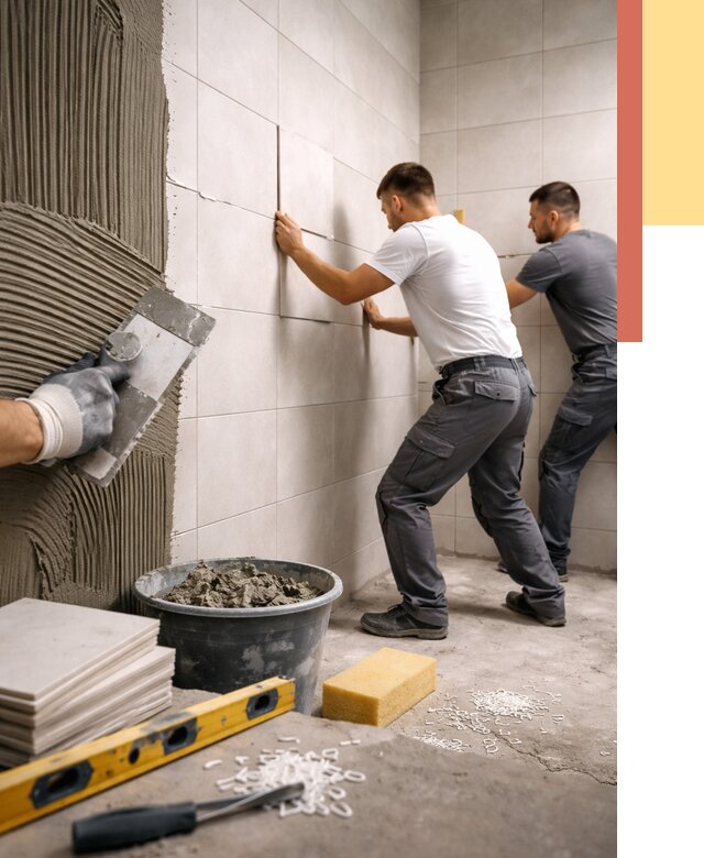 Укладка плитки на стены в Воткинске от 881 руб. — качественно и недорого | ОТДЕЛОЧНИК-Втк