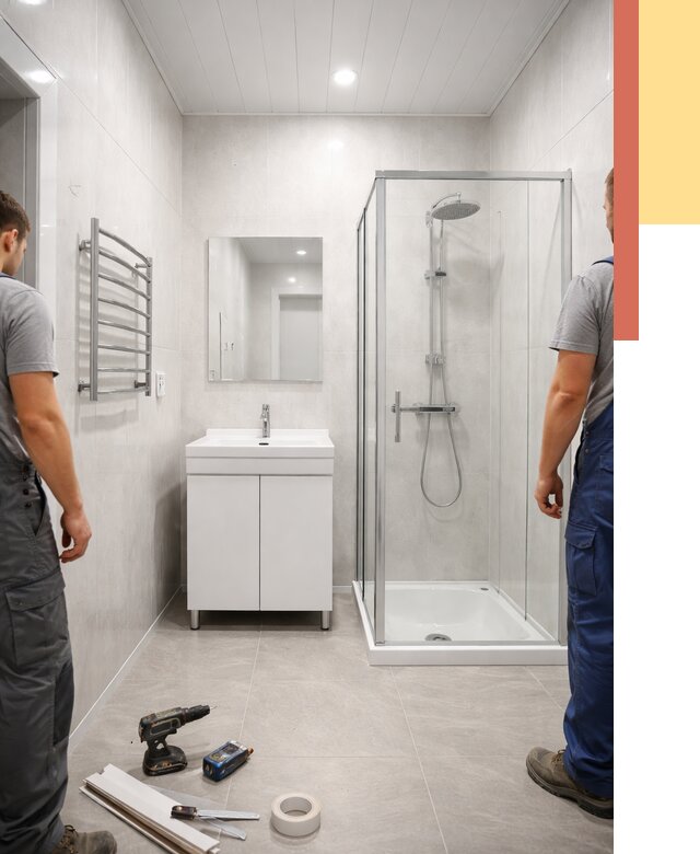 Отделка ванной комнаты панелями ПВХ в Воткинске от 4662 руб. за м2 | ОТДЕЛОЧНИК-Втк