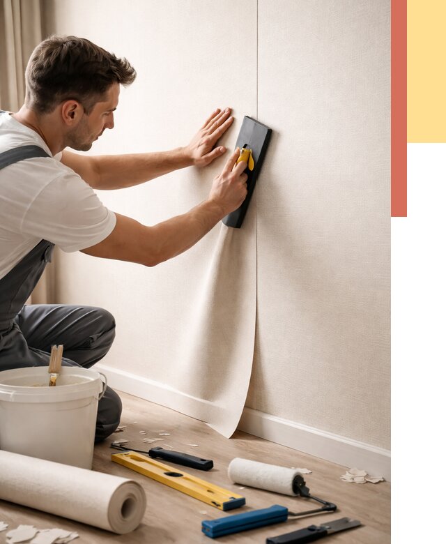 Поклейка виниловых обоев в Воткинске от 4662 руб. | Быстро и недорого — ОТДЕЛОЧНИК-Втк