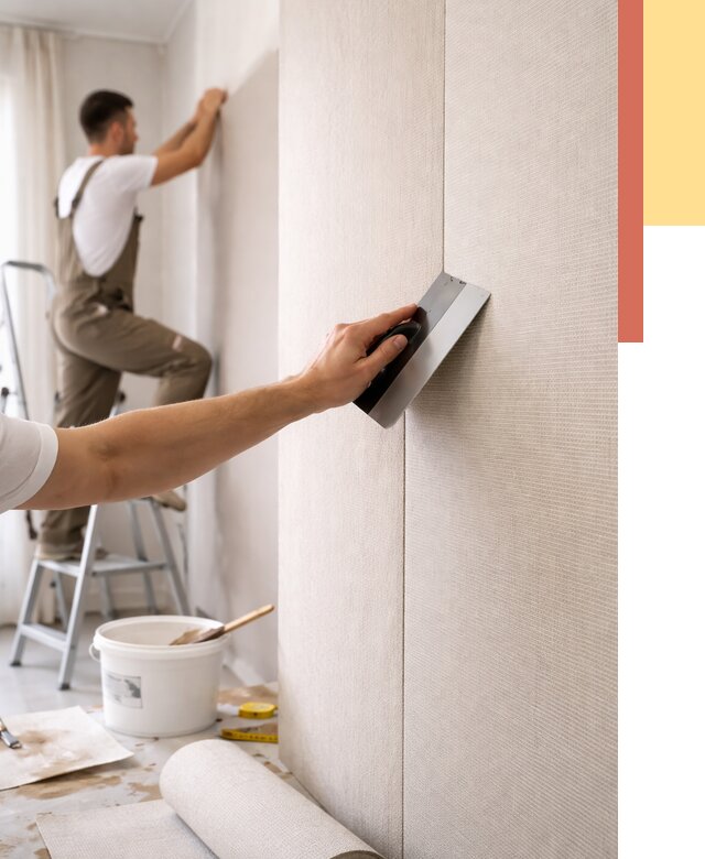 Поклейка текстильных обоев в Воткинске от 4662 руб. под ключ | ОТДЕЛОЧНИК-Втк