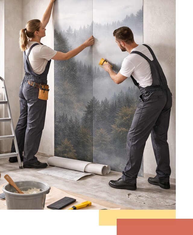 Поклейка фотообоев профессионально в Воткинске под ключ