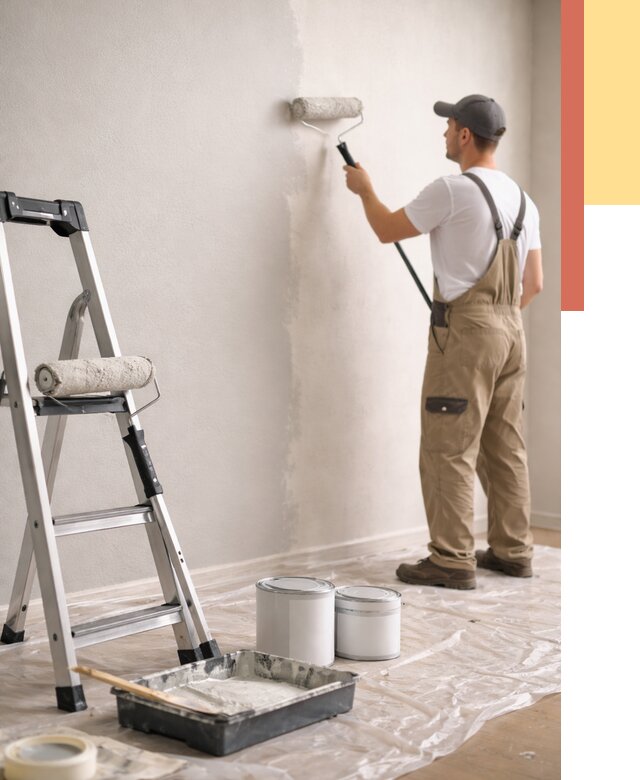 Покраска стен латексной краской в Воткинске от 4662 руб. за м2 | ОТДЕЛОЧНИК-Втк