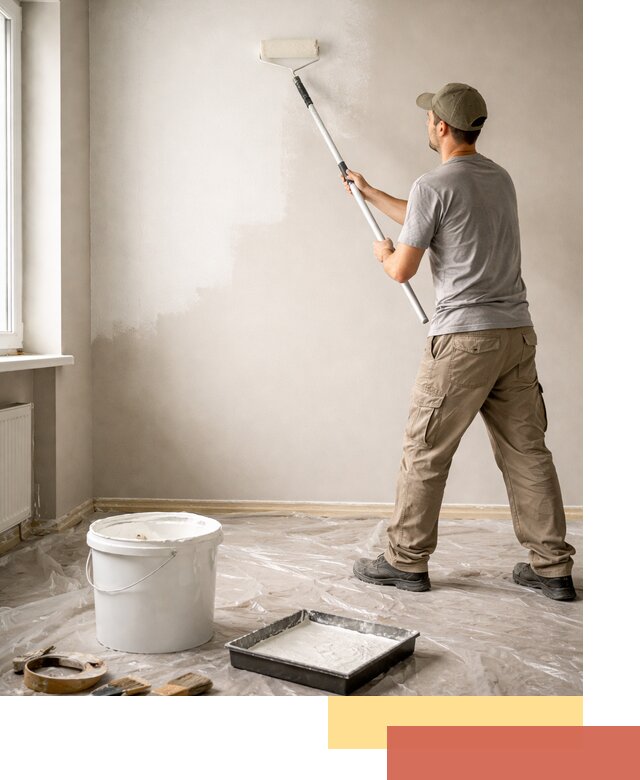 Покраска стен латексной краской в Воткинске качественно и быстро