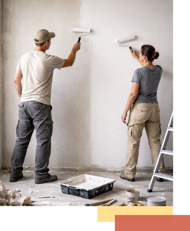 Окраска стен по стеклохолсту в Воткинске качественно и долговечно