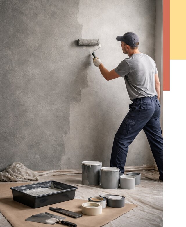 Покраска стен под бетон в Воткинске от 673 руб. за м2 — быстро и недорого | ОТДЕЛОЧНИК-Втк