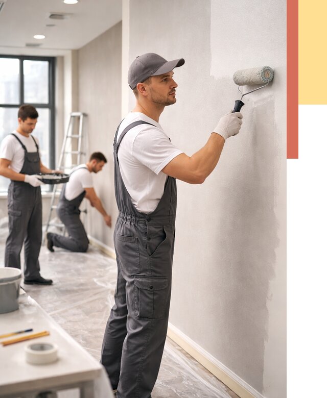 Покраска стен в офисе в Воткинске от 8806 руб. — быстро и недорого | ОТДЕЛОЧНИК-Втк