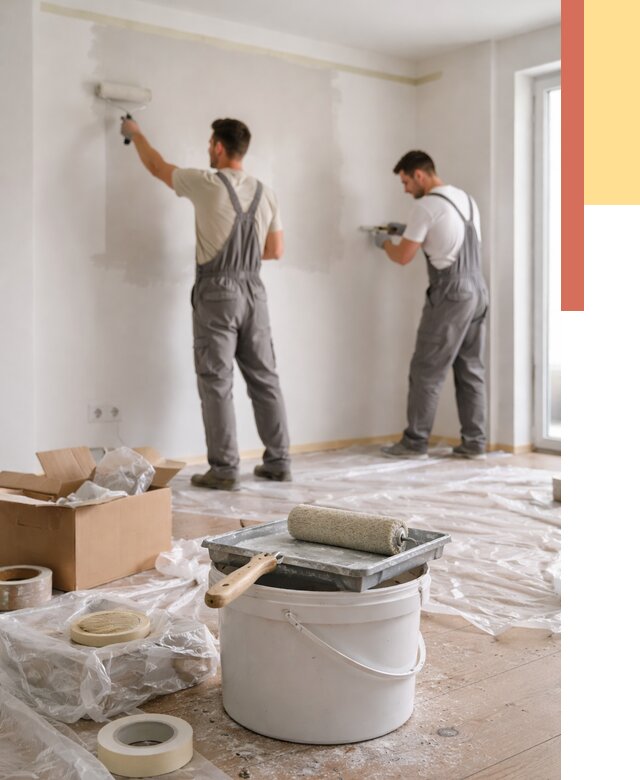 Покраска стен в квартире в Воткинске от 2590 руб/м2 — быстро и недорого | ОТДЕЛОЧНИК-Втк