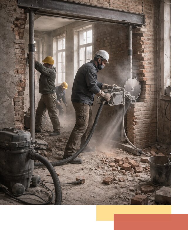 Прорезка проема в стене под дверной или оконный проем в Воткинске