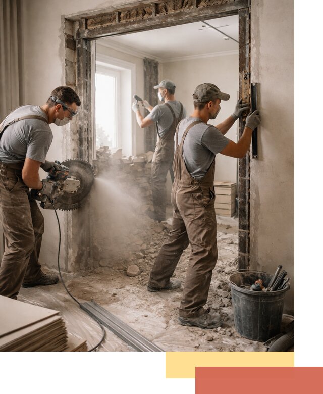 Расширение дверного проема под установку новой двери в Воткинске