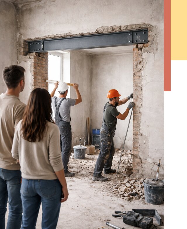 Усиление проема в стене в Воткинске от 9842 руб. — усиление дверного проема металлоконструкцией | ОТДЕЛОЧНИК-Втк