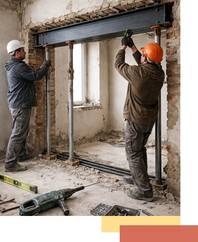 Усиление проема в стене в Воткинске для расширения и безопасности