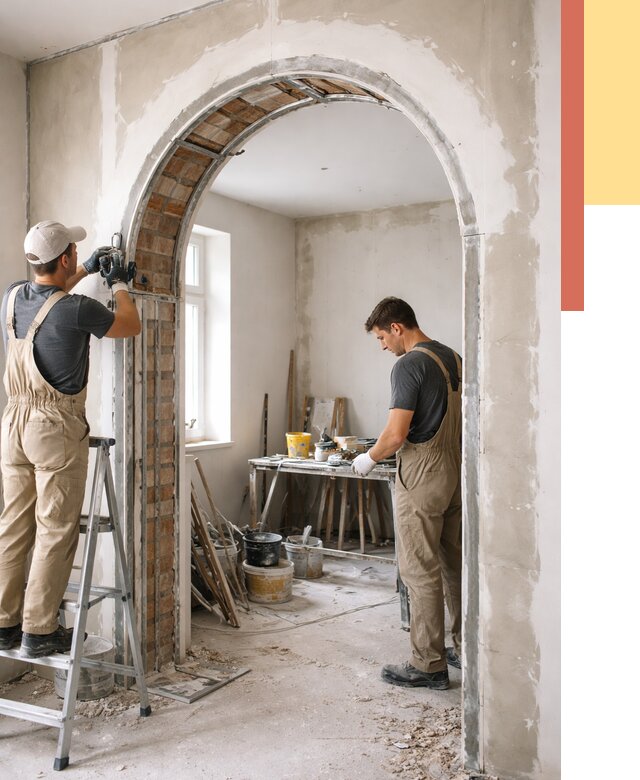 Устройство арочного проема в Воткинске от 9842 руб. под ключ — быстро и недорого | ОТДЕЛОЧНИК-Втк