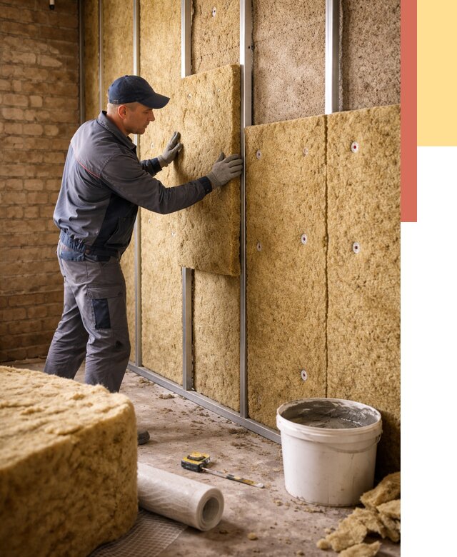 Утепление стен минватой в Воткинске от 1399 руб./м2 — недорого и быстро | ОТДЕЛОЧНИК-Втк