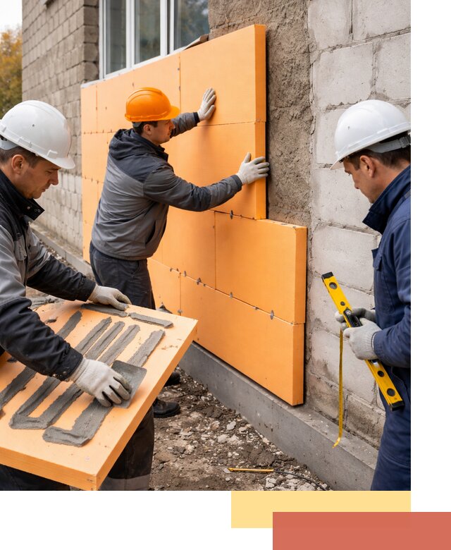 Утепление фасада пеноплексом под ключ в Воткинске