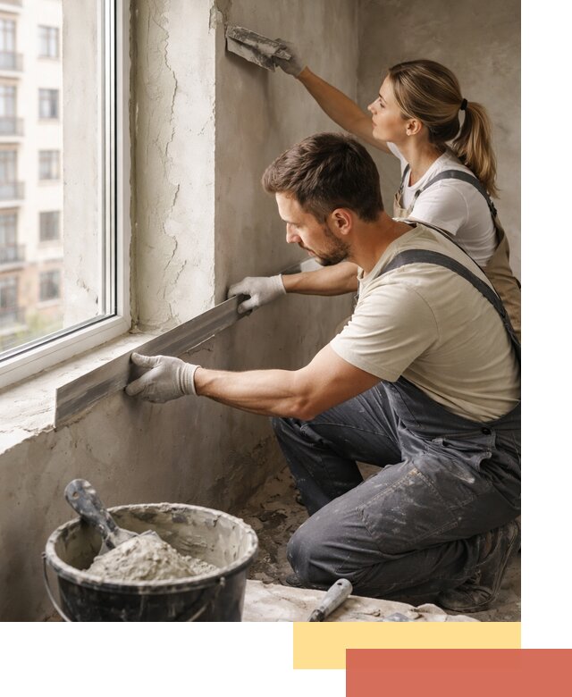 Штукатурка откосов дверей и окон профессионально в Воткинске