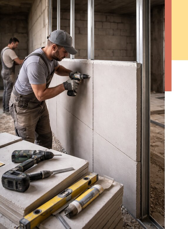 Кладка влагостойких перегородок ПГП в Воткинске от 1243 руб. под ключ | ОТДЕЛОЧНИК-Втк