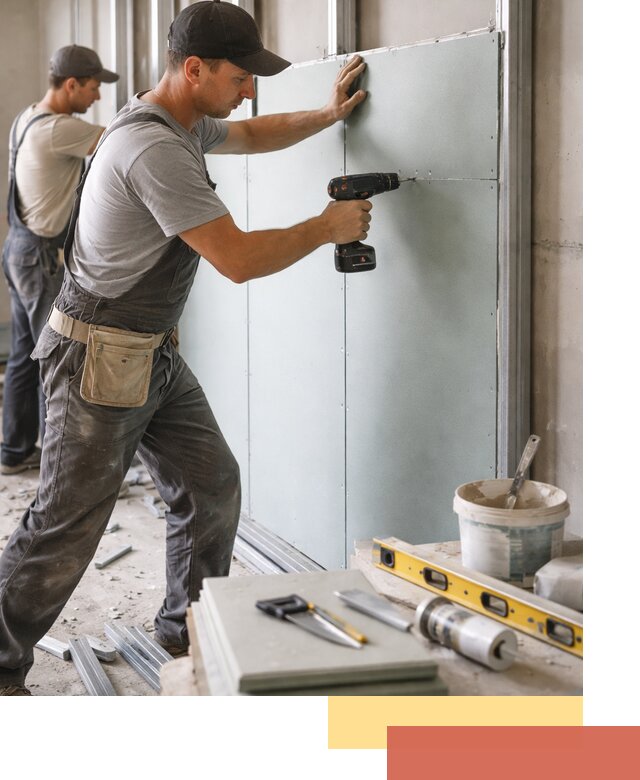 Кладка влагостойких перегородок ПГП в Воткинске