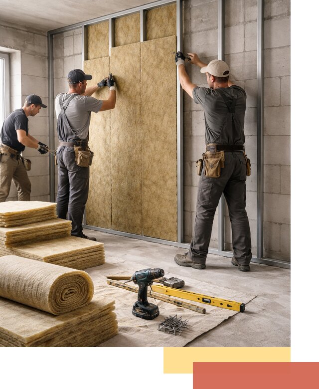 Шумоизоляция перегородок из блоков в Воткинске — монтаж и защита шумоизоляцией