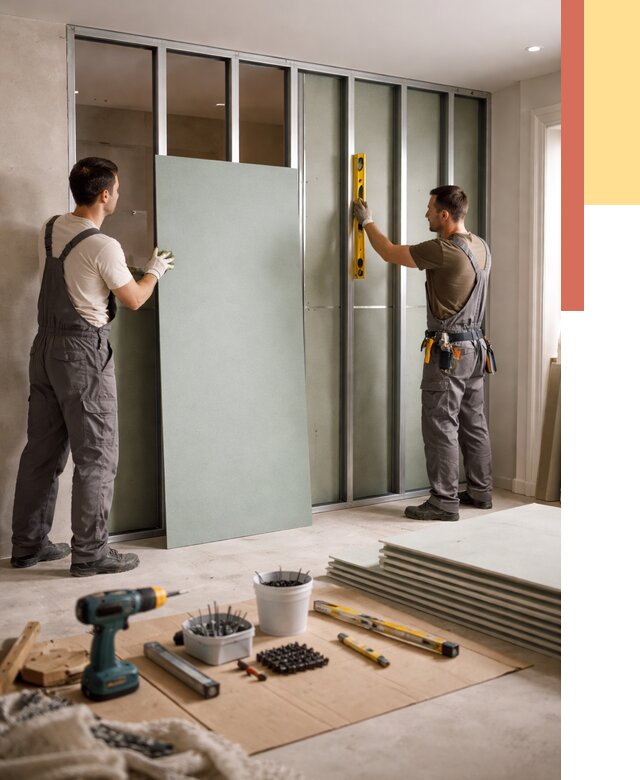 Перегородка из влагостойкого гипсокартона в Воткинске от 4973 руб. — монтаж под ключ | ОТДЕЛОЧНИК-Втк